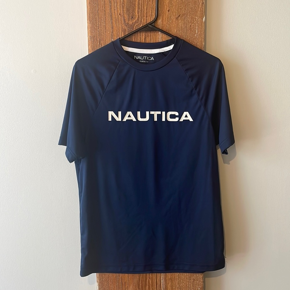 Nautica navy blue workout shirt